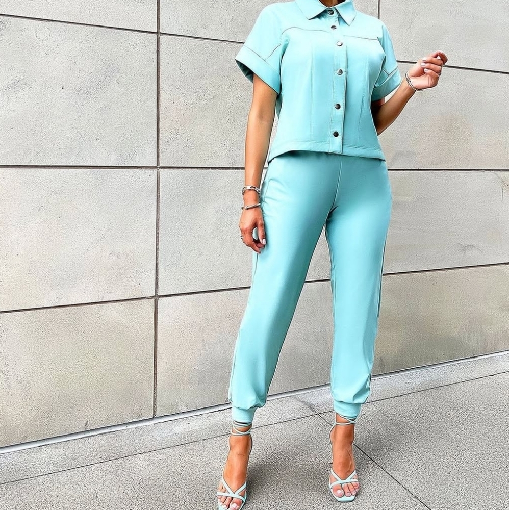 Faux Leather Joggers (S)